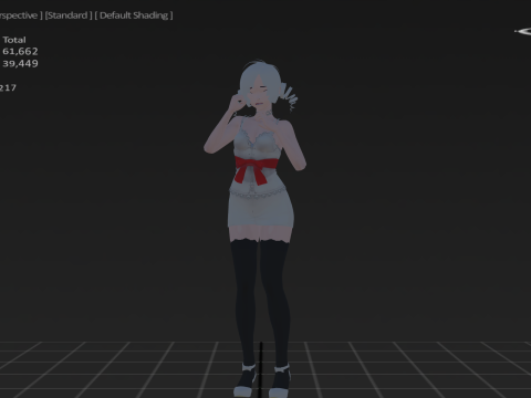 3DsMax Biped model PS3 gmae Cathrine cosplay Modèle 3D