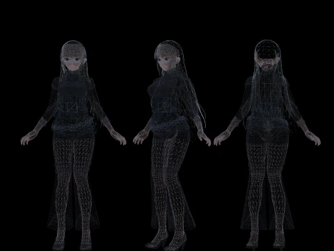 3DsMax Biped model PS3 gmae Kathrine cosplay 3D Model