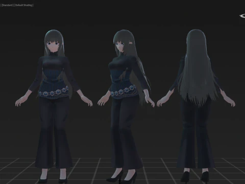 3DsMax Biped model PS3 gmae Kathrine cosplay 3D Model