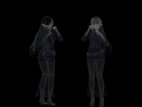 3DsMax Biped model PS3 gmae Kathrine cosplay 3D Модель