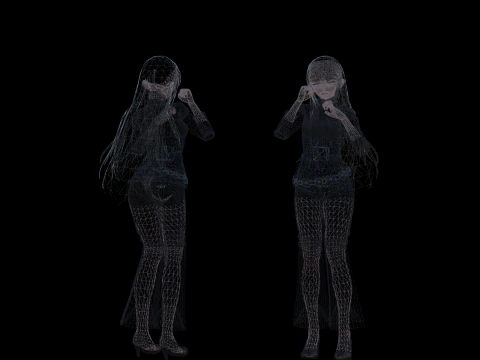 3DsMax Biped model PS3 gmae Kathrine cosplay 3D Model