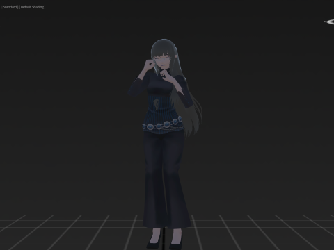 3DsMax Biped model PS3 gmae Kathrine cosplay 3D Модель