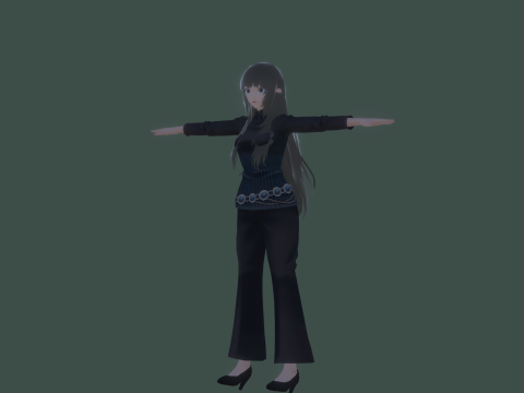 3DsMax Biped model PS3 gmae Kathrine cosplay 3D Модель