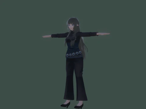 3DsMax Biped model PS3 gmae Kathrine cosplay 3D Model