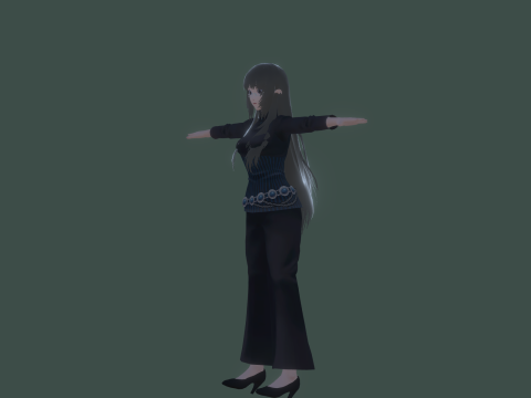 3DsMax Biped model PS3 gmae Kathrine cosplay 3D Модель