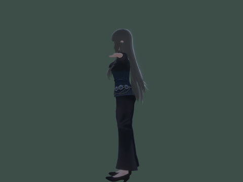 3DsMax Biped model PS3 gmae Kathrine cosplay 3D Модель