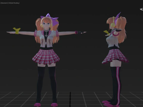 3DsMax Biped model Persona4 Rise Kujikawa Dancing cosplay 3D Model