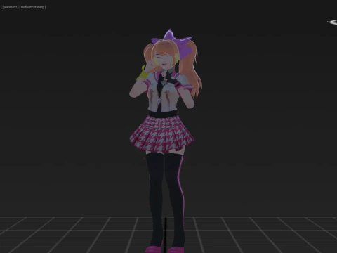 3DsMax Biped model Persona4 Rise Kujikawa Dancing cosplay 3D Model