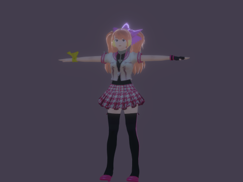 3DsMax Biped model Persona4 Rise Kujikawa Dancing cosplay Model 3D