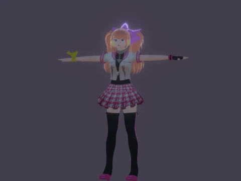 3DsMax Biped model Persona4 Rise Kujikawa Dancing cosplay 3D Model