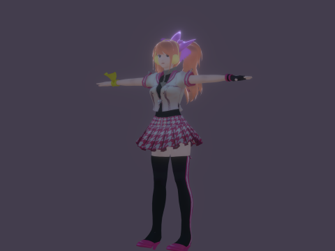 3DsMax Biped model Persona4 Rise Kujikawa Dancing cosplay Model 3D