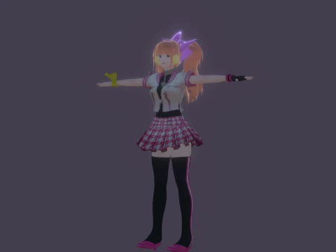 3DsMax Biped model Persona4 Rise Kujikawa Dancing cosplay 3D Model