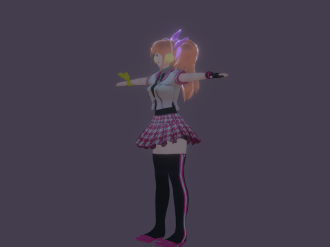 3DsMax Biped model Persona4 Rise Kujikawa Dancing cosplay Model 3D