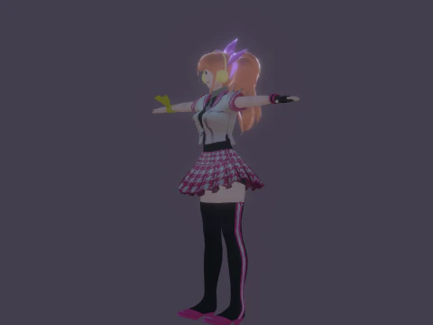 3DsMax Biped model Persona4 Rise Kujikawa Dancing cosplay 3D Model