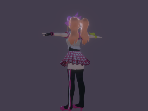 3DsMax Biped model Persona4 Rise Kujikawa Dancing cosplay Model 3D