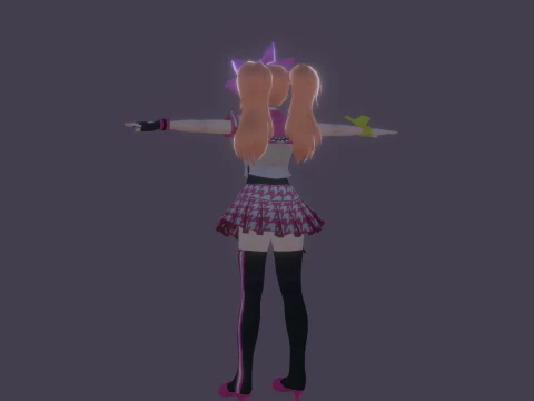 3DsMax Biped model Persona4 Rise Kujikawa Dancing cosplay 3D Model