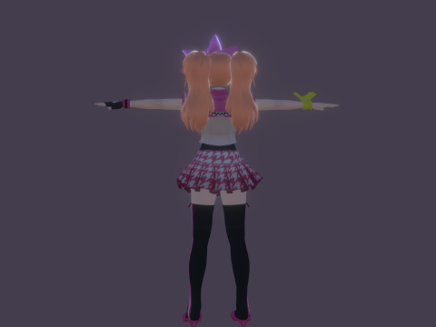 3DsMax Biped model Persona4 Rise Kujikawa Dancing cosplay Model 3D