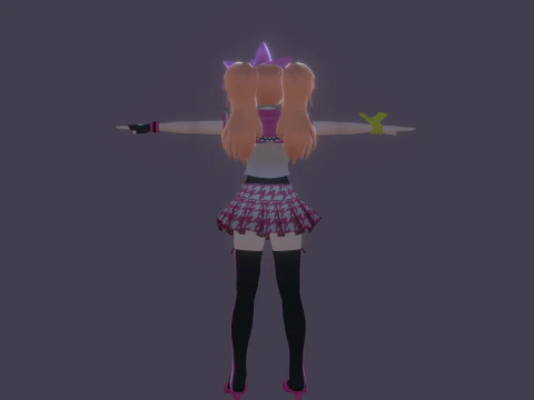3DsMax Biped model Persona4 Rise Kujikawa Dancing cosplay 3D Model