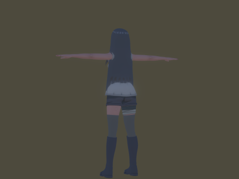 3DsMax Biped model Naruto Adult Hinata cosplay 3D Модель