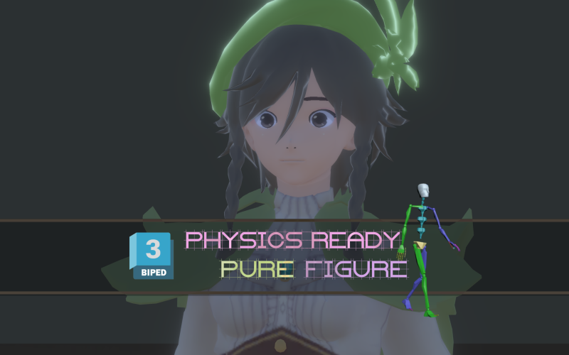 3DsMax Biped model Genshin impact Venti cosplay 3D 모델 .c4d .max .obj .3ds .fbx .stl .blend
