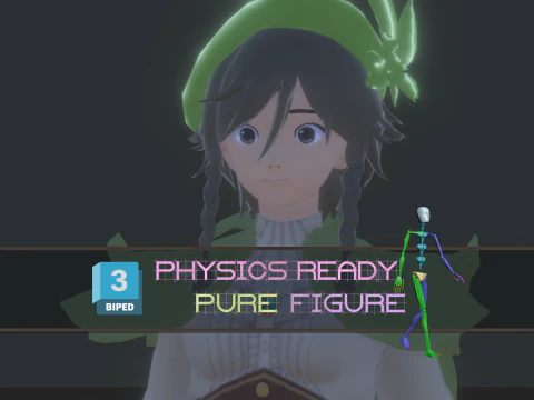 3DsMax बाइपेड मॉडल जेनशिन इम्पैक्ट वेंटी कॉसप्ले 3D मॉडल