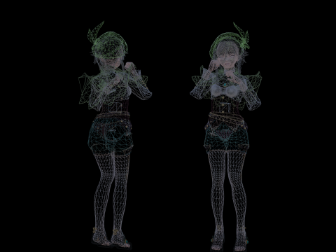 3DsMax Biped model Genshin impact Venti cosplay 3D 모델