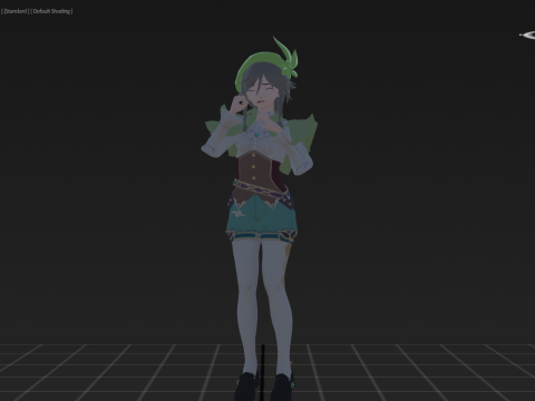 3DsMax Biped model Genshin impact Venti cosplay 3D 모델