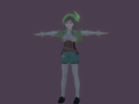 3DsMax Biped model Genshin impact Venti cosplay 3D 모델