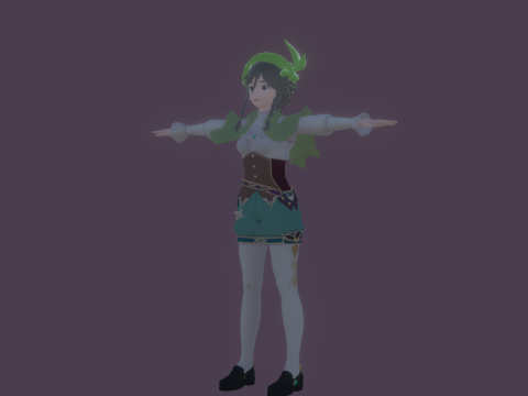 3DsMax Biped model Genshin impact Venti cosplay 3D 모델