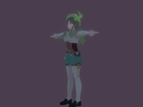 3DsMax Biped model Genshin impact Venti cosplay 3D 모델