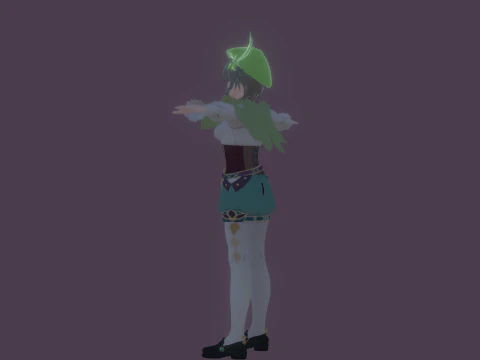 3DsMax Biped model Genshin impact Venti cosplay 3D Model