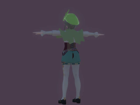 3DsMax Biped model Genshin impact Venti cosplay 3D Model