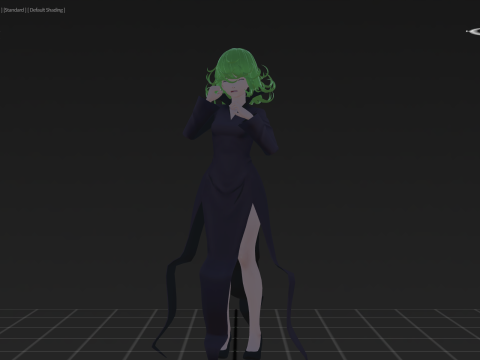 3DsMax Biped model One-Punch Man Tatsumaki cosplay Model 3D