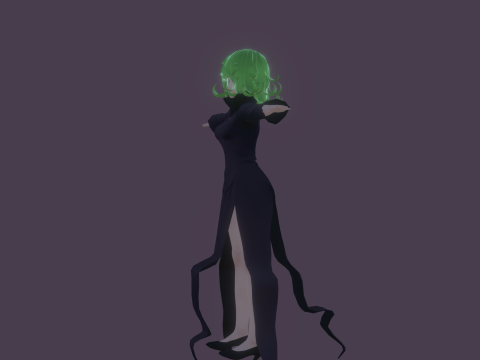 3DsMax Biped model One-Punch Man Tatsumaki cosplay Model 3D