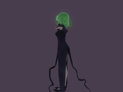 3DsMax Biped model One-Punch Man Tatsumaki cosplay Model 3D
