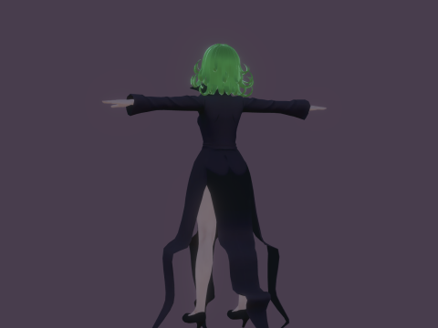 3DsMax Biped model One-Punch Man Tatsumaki cosplay Model 3D
