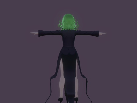 3DsMax Biped model One-Punch Man Tatsumaki cosplay Model 3D