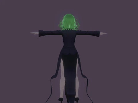 3DsMax Biped model One-Punch Man Tatsumaki cosplay 3D Model