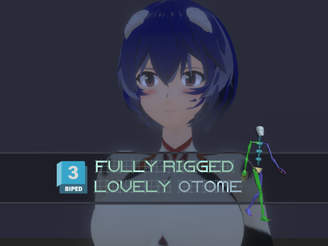3DsMax Biped model Rei Ayanami 3D Model