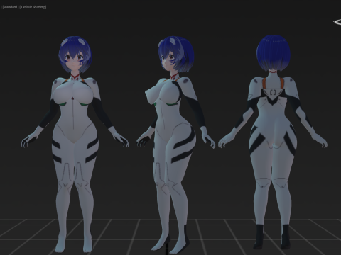 3DsMax Biped model Rei Ayanami 3D 모델