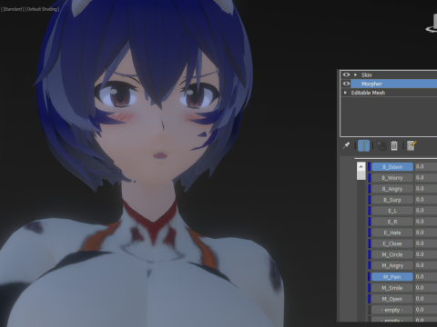 3DsMax Biped model Rei Ayanami 3D 모델