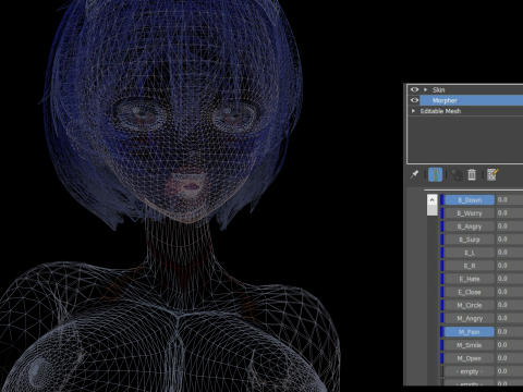 3DsMax Biped model Rei Ayanami 3D 모델