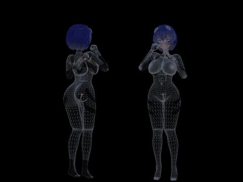 3DsMax Biped model Rei Ayanami 3D Model