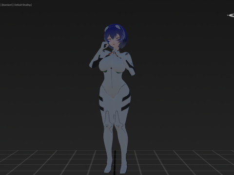 3DsMax Biped model Rei Ayanami 3D 모델