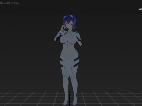 3DsMax Biped model Rei Ayanami 3D Model