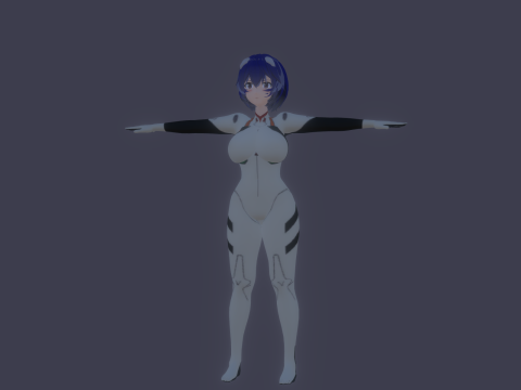 3DsMax Biped model Rei Ayanami 3D 모델