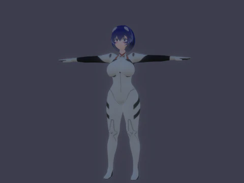 3DsMax Biped model Rei Ayanami 3D Model