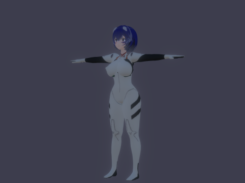 3DsMax Biped model Rei Ayanami 3D 모델