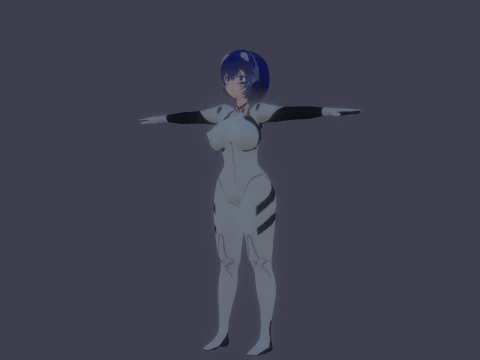 3DsMax Biped model Rei Ayanami 3D Model
