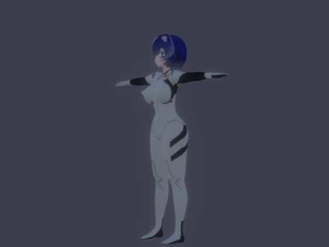 3DsMax Biped model Rei Ayanami 3D 모델